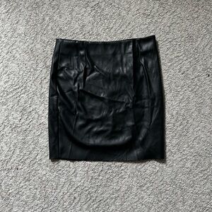 Black Leather Pencil Skirt